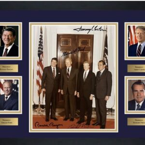 "President Reagan, Carter, Ford, Nixon" Autographed 8x10 Photo