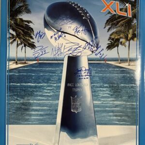 "Superbowl 41: Colts vs Bears" Autographed Poster