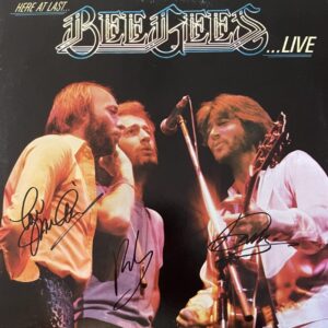 "Bee Gees" Autographed Album "Here At Last...Live"