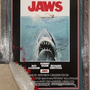 "Jaws" Cast Autographed Movie Poster