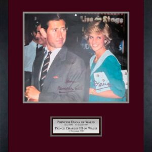 "Prince Charles and Princess Diana" Autographed Calendar Photo