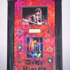 Framed Jimi Hendrix Framed Signature with Photo