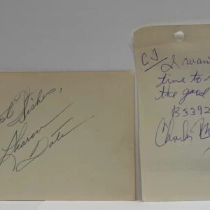 "Charles Manson and Sharon Tate" Signatures