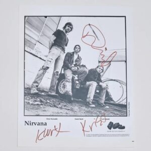 "Nirvana" Autographed Band 8x10 Photo