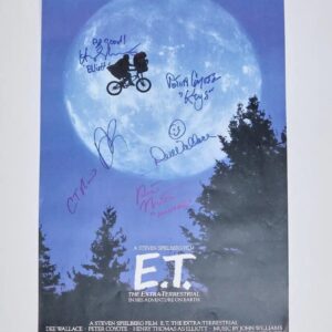 "E.T." Cast Signed Mini Poster