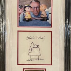 "Charles Schulz" (Snoopy) Original signed Sketch