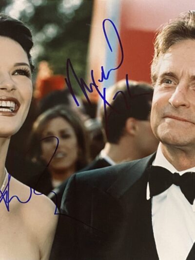"Michael Douglas and Catherine Zeta Jones" Autographed 10x8 Photo
