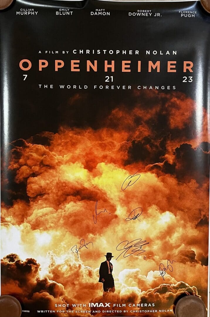 "Oppenheimer" Autographed Movie Poster