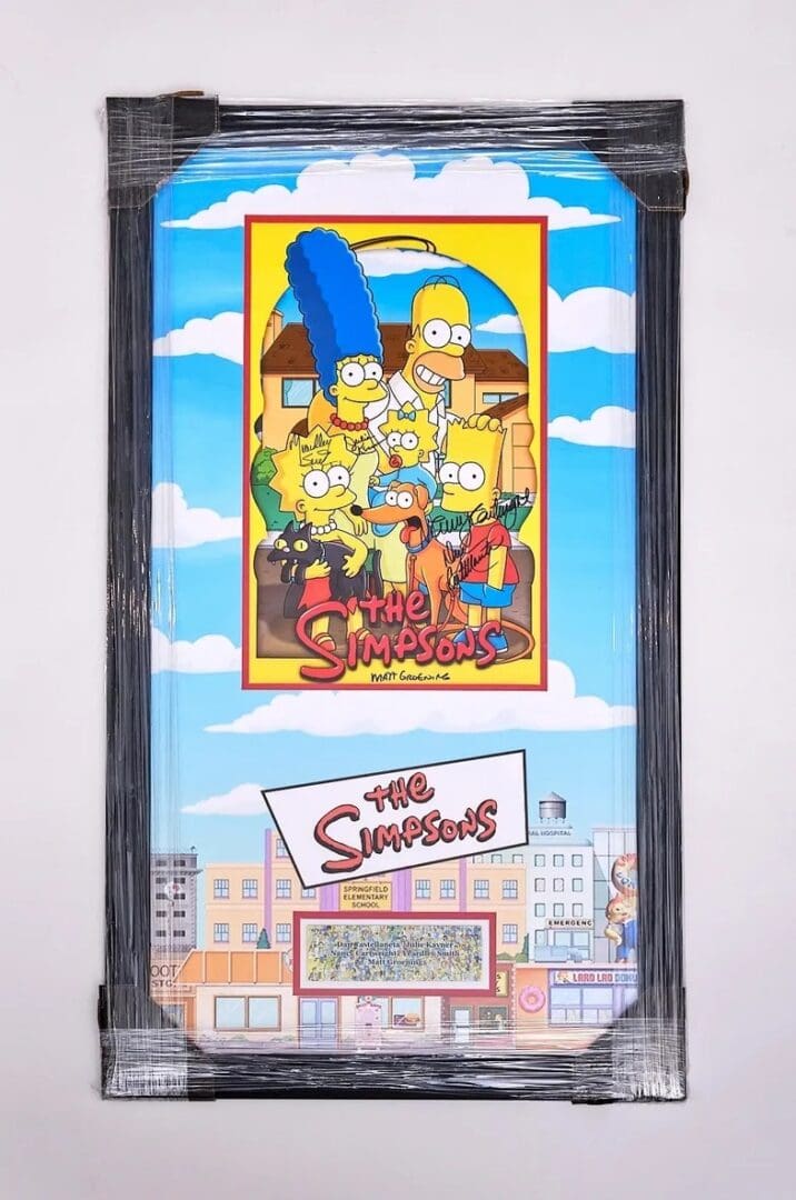 Framed "The Simpsons" Cast Signed Mini Poster