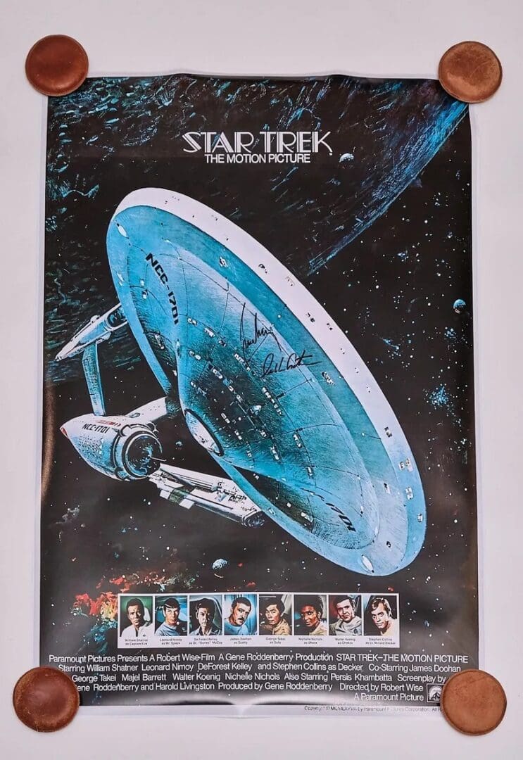 "Star Trek" Movie Poster Autographed by William Shatner and Leonard Nimoy