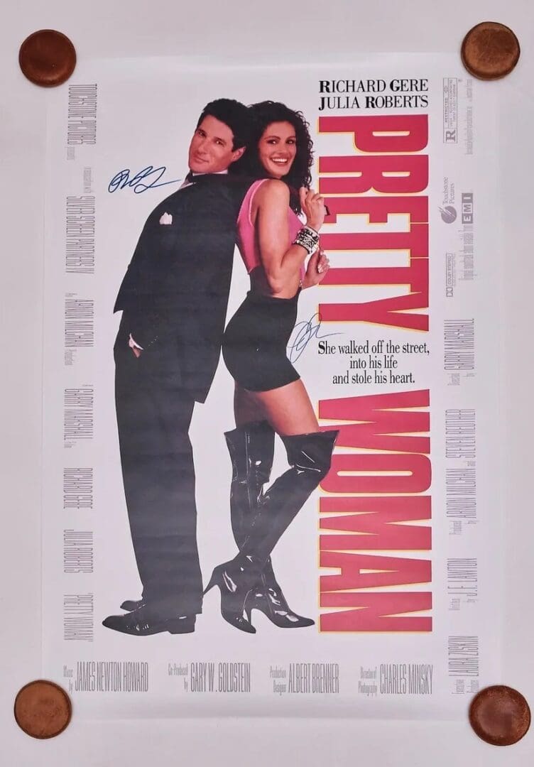 "Pretty Woman" Movie Poster Signed by Julia Roberts and Richard Gere