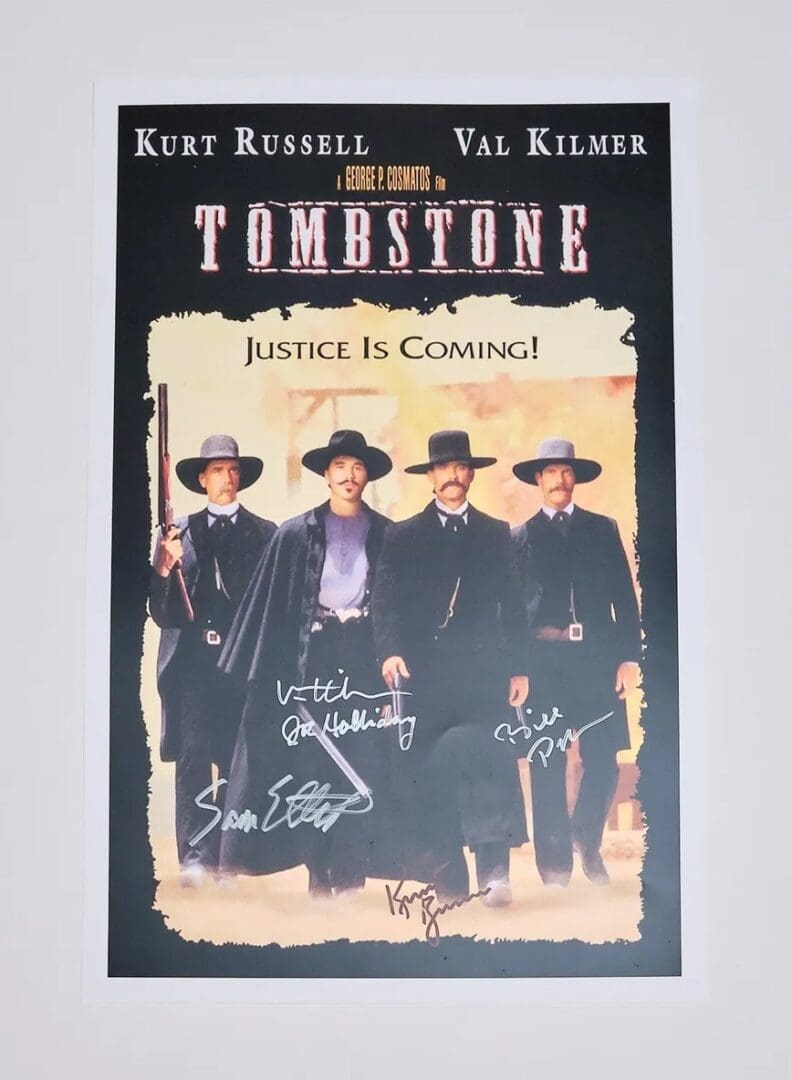 "Tombstone" Cast Autographed Mini Movie Poster