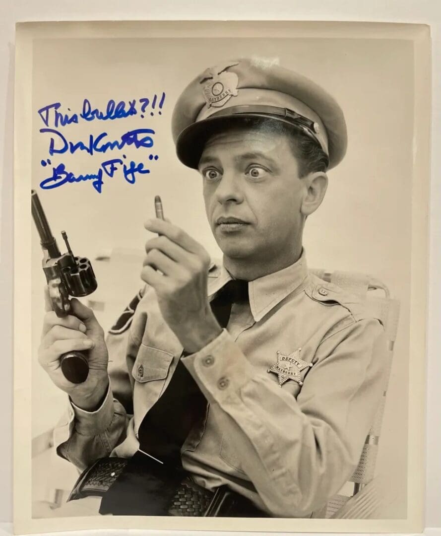 "Andy Griffith" Don Knotts Autographed Photo