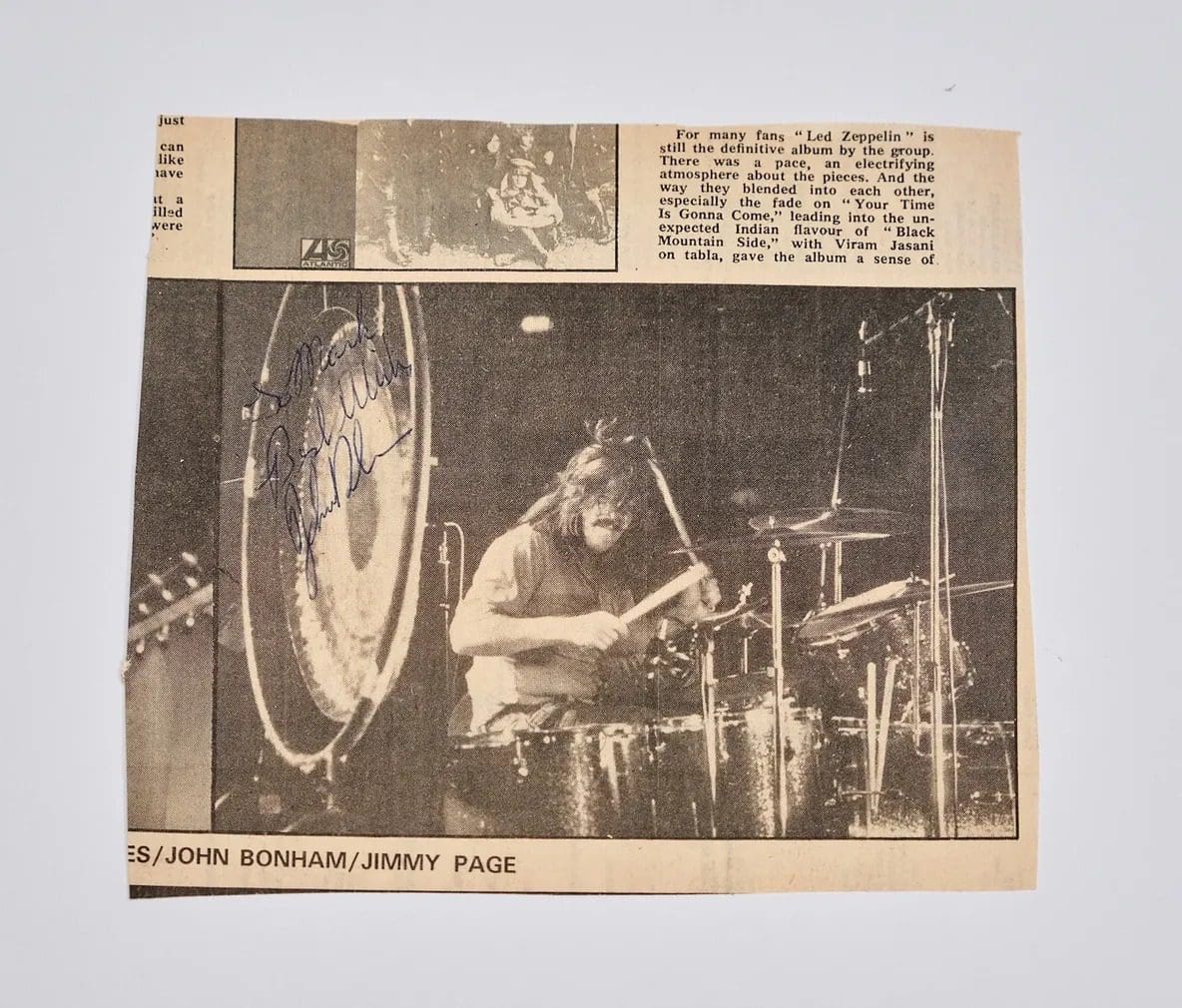 "Led Zeppelin" Autographed Magazine Photo