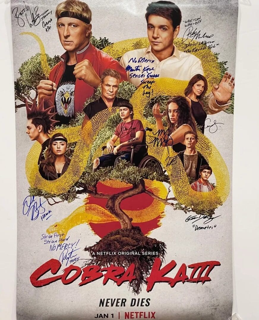 "Cobra Kai III" Autographed Poster