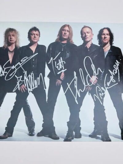 "Def Leppard" Autographed 10x8 Photo