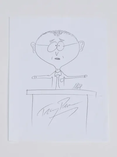 "South Park" Trey Parker Autographed Sketch (Mr.Mackey)
