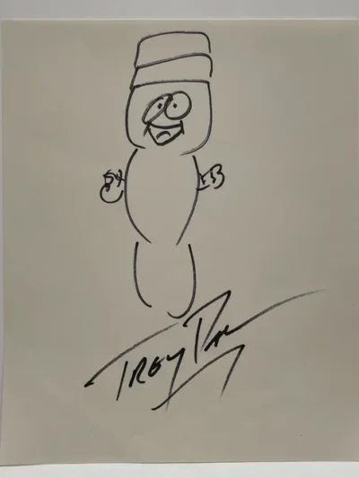 "South Park" Trey Parker Autographed Sketch (Mr.Hankey)