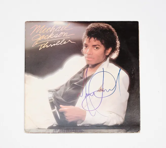 "Michael Jackson" Signed Album "Thriller"