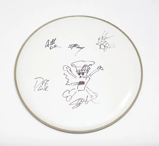 "Guns N' Roses" Autographed Drum Head