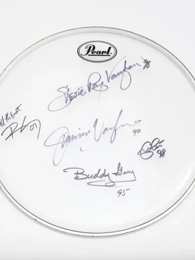 *Rare* "Stevie Ray Vaughan" Autographed Drum Head